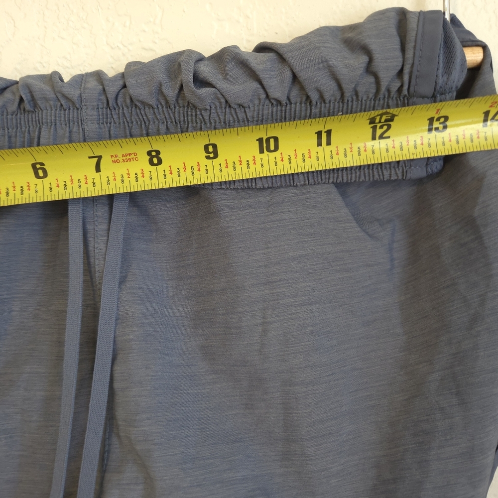 Nike Tempo Blue Running Shorts Women's Athletic Linen Dri Fit Tie West Size M - Picture 11 of 13